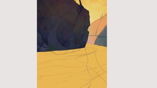 rocks in painting outline