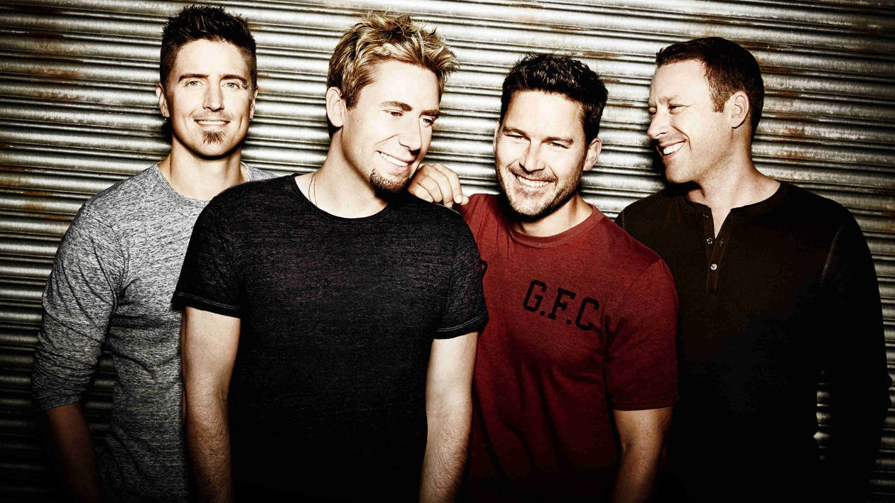 Nickelback with Adair, far left