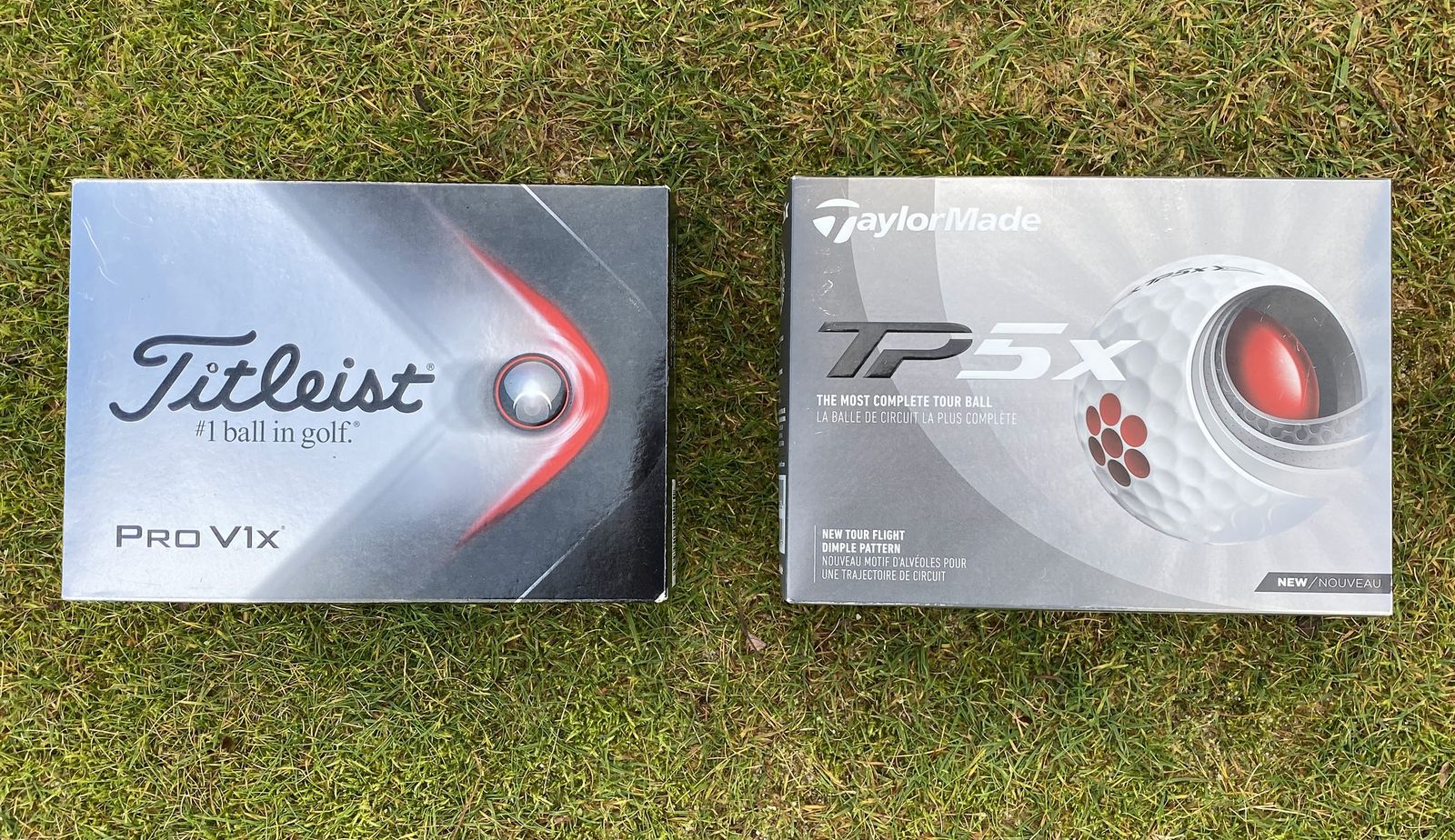 Titleist Pro V1x vs TaylorMade TP5x golf balls. Golf Monthly