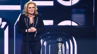 England manager Sarina Wiegman winning at the Best FIFA awards 2022