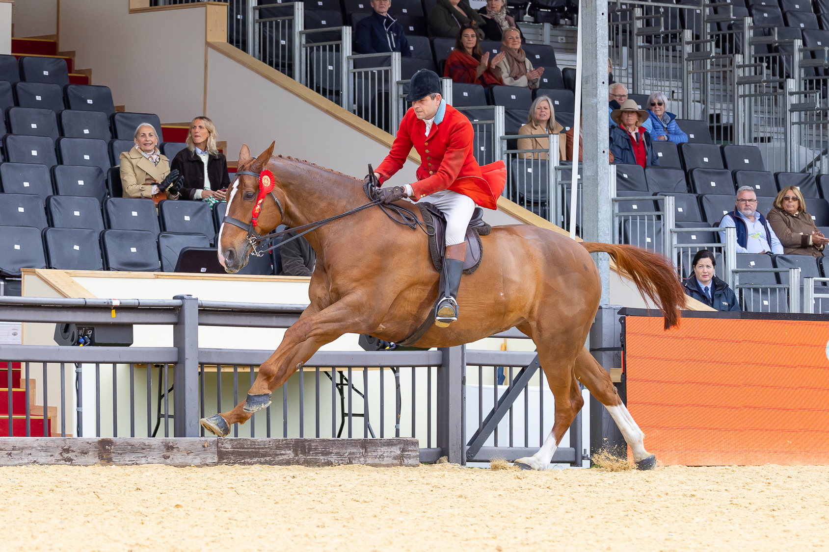 Mulberry Lane and Craig Kiddier gallop to the hunter tricolour at the 2026 Royal Windsor Horse Show