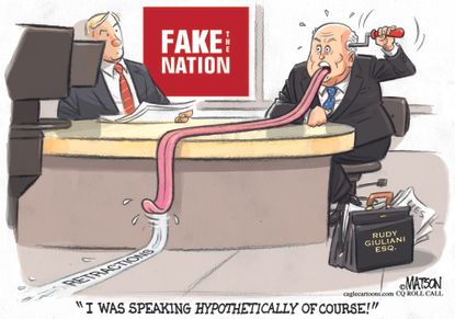 Political Cartoon U.S.&nbsp;Rudy Giuliani Lawyer Trump Russia Collusion Fake News