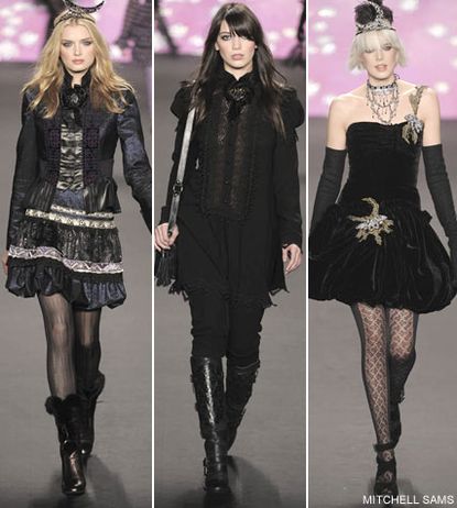 Anna Sui A/W 2009, Lily Donaldson, Agyness Deyn and Daisy Lowe