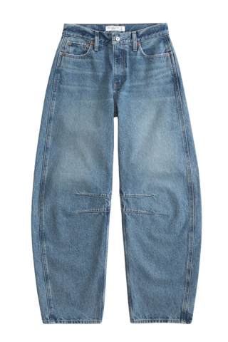 Mid Rise Barrel Jean