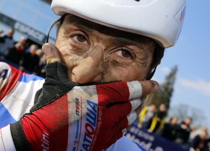 Luca Paolini (Katusha) was Italy's top finisher in 21st place in Roubaix