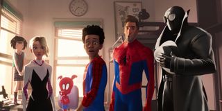 The cast of Spider-People from Spider-Man: Into the Spider-Verse
