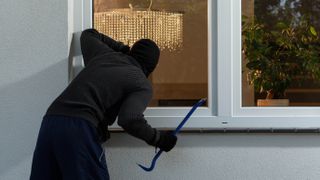 Burglar looking through window