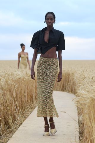 A model walks on the runway during "L'Amour" : Jacquemus Spring-Summer 2021 Show