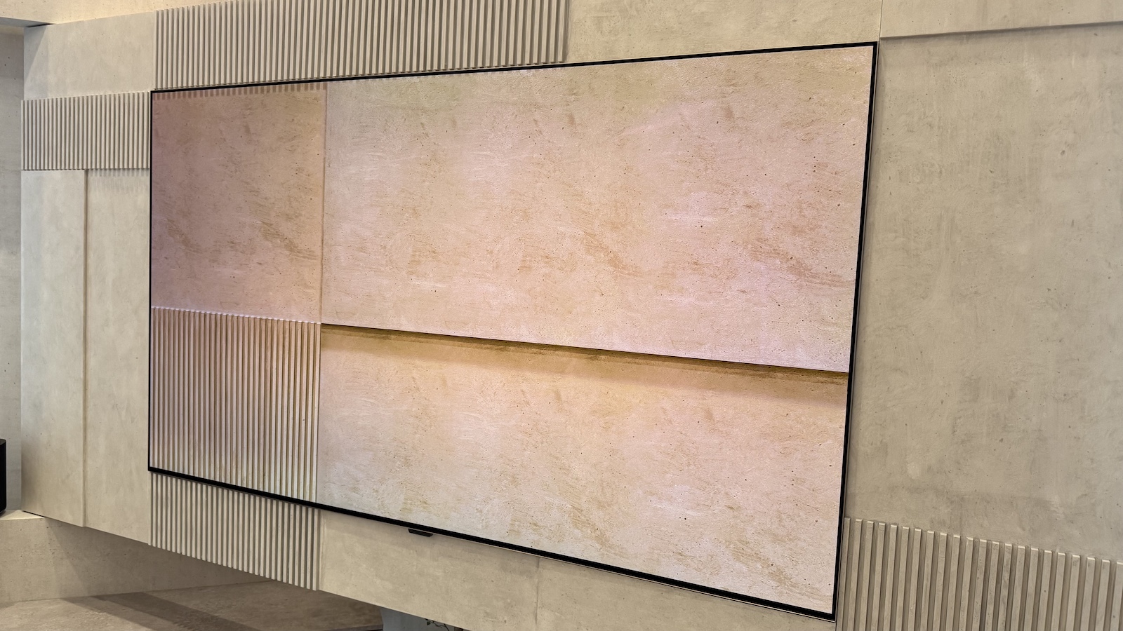 The LG W6 OLED TV, pictured in situ on a stand at CES 2026