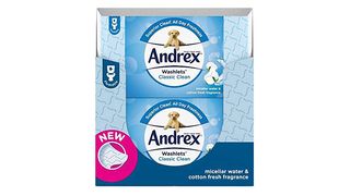 Andrex Washlets Classic Clean Toilet Tissue Wet Wipes