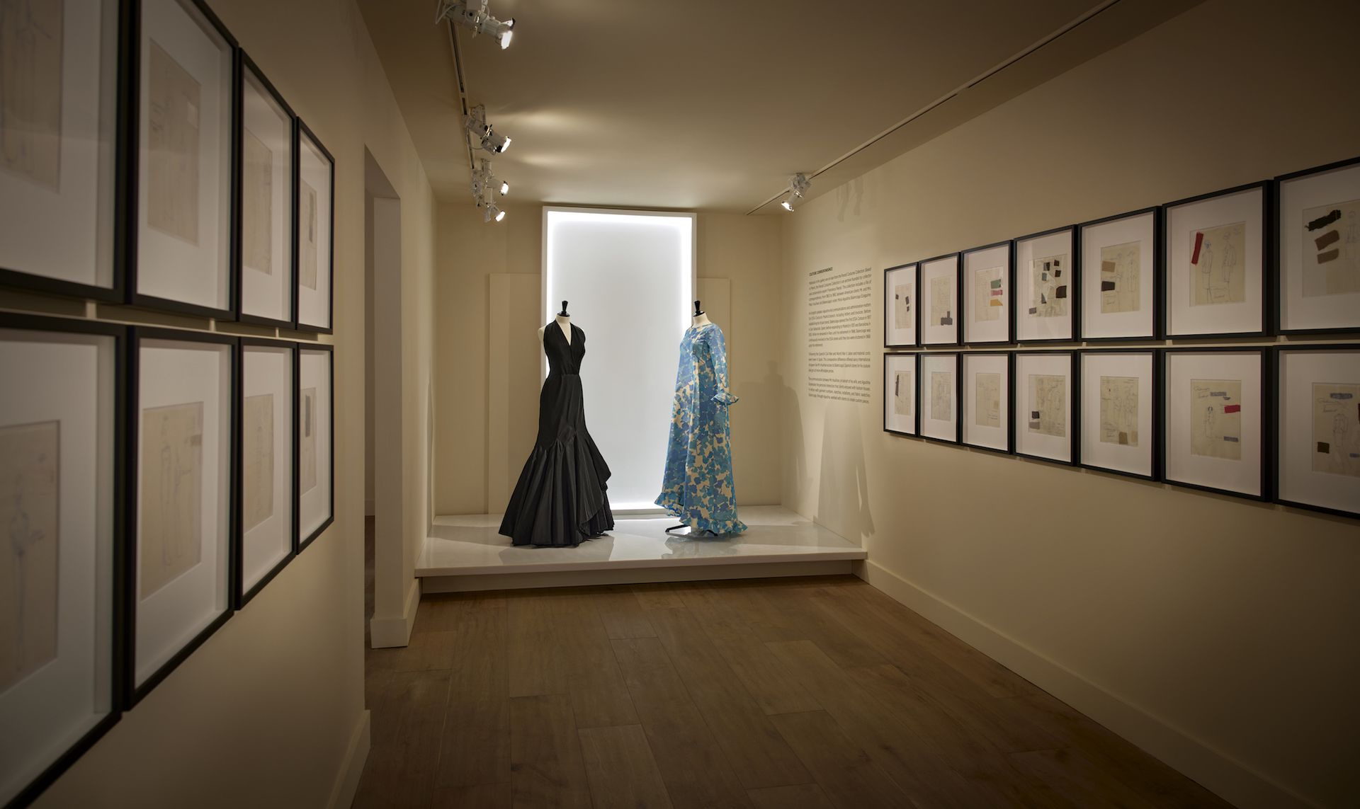 Cristóbal Balenciaga: Master of Tailoring installation shots at SCAD FASH Museum