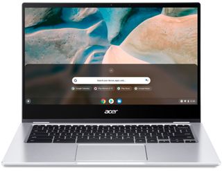 Ein Acer Chromebook Spin 514 vor einem weißen Hintergrund