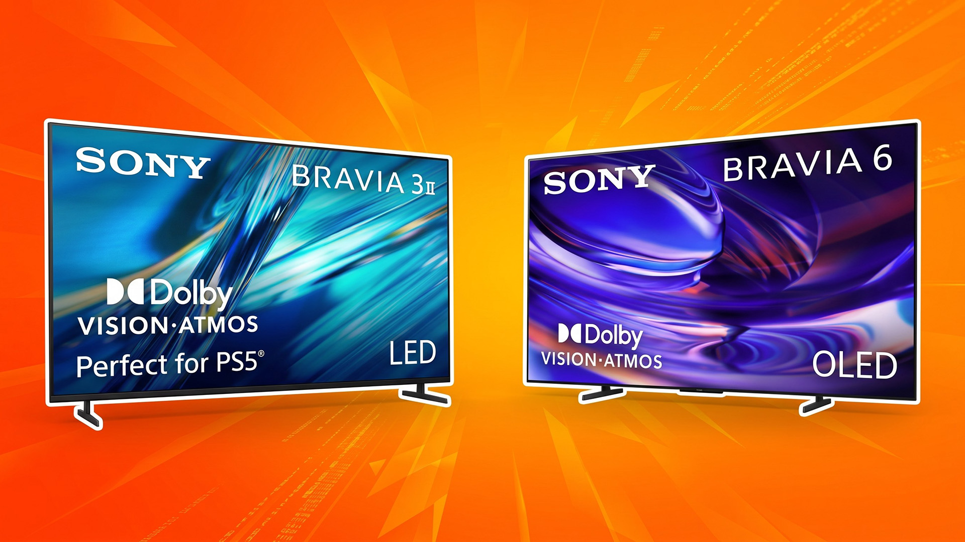 A pair of Sony Bravia TVs