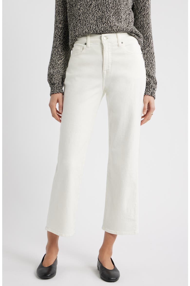 High Waist Crop Straight Leg Jeans