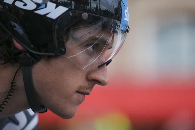 Geraint Thomas MBE, Team Sky with his eyes on the prize.