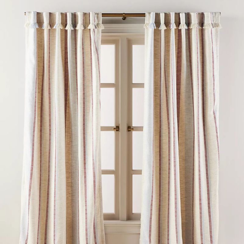 striped curtains