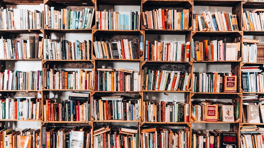 Books on a shelf