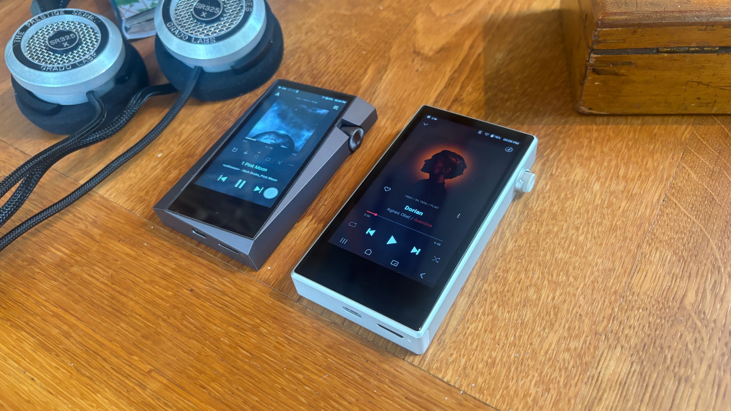 Astell &amp;amp; Kern PD5 next to A&amp;amp;K SR35 portable music players