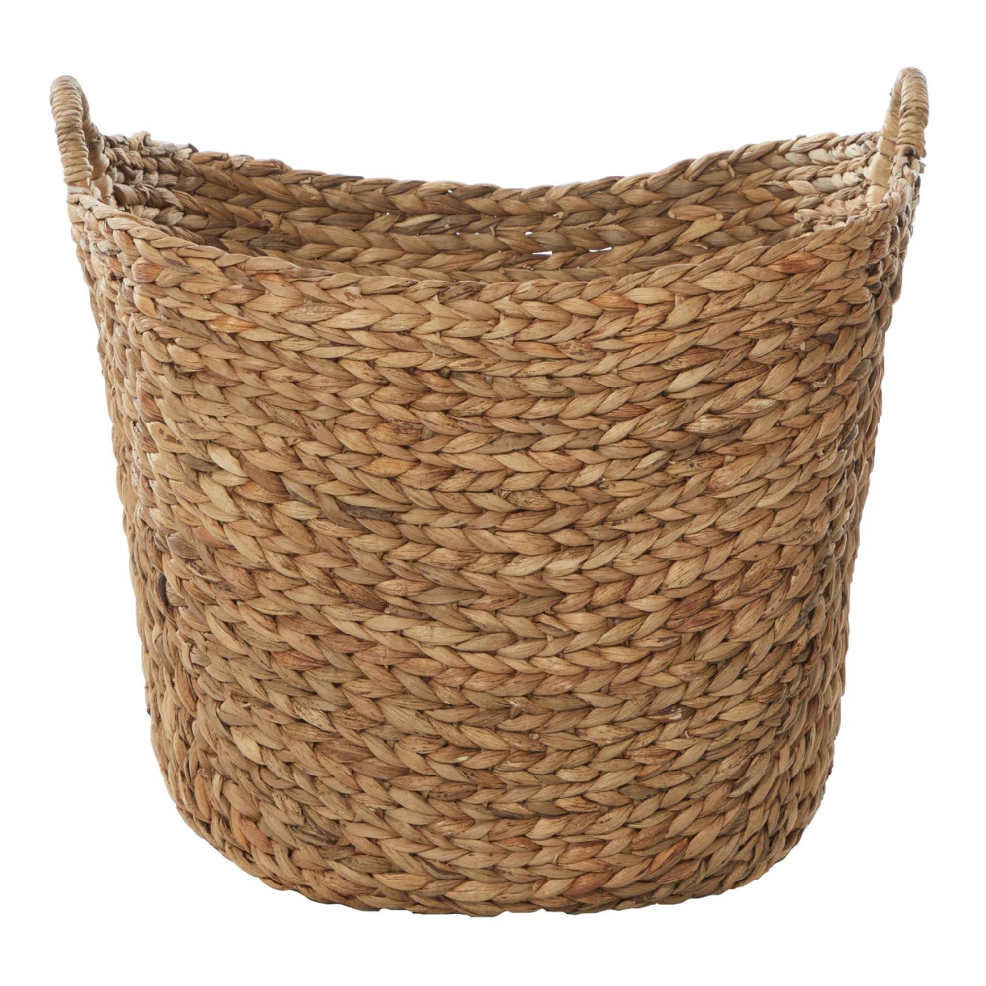 Wicker storage basket