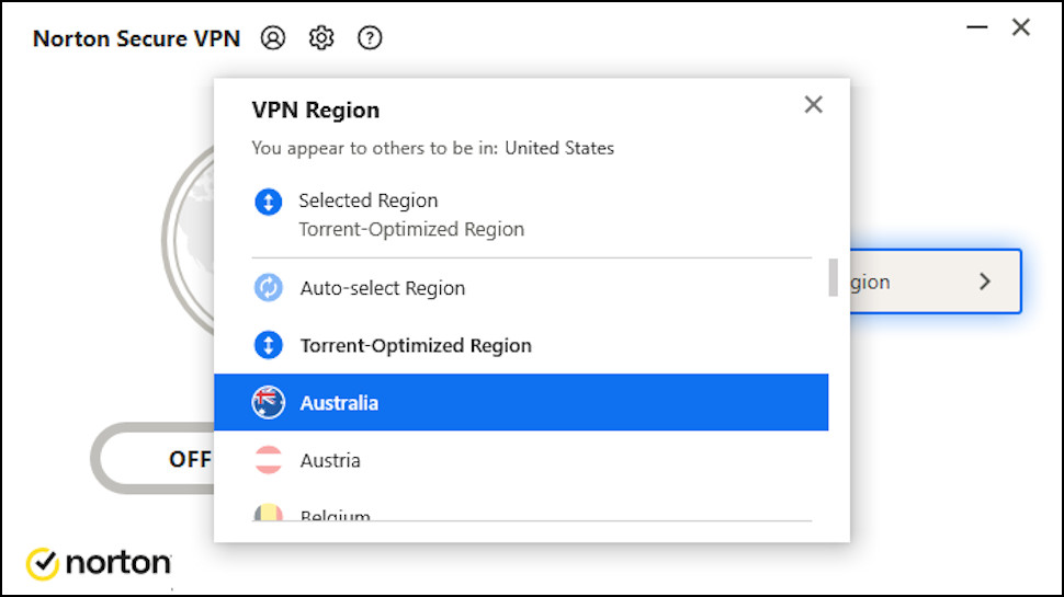 Norton Secure VPN Windows App Locations