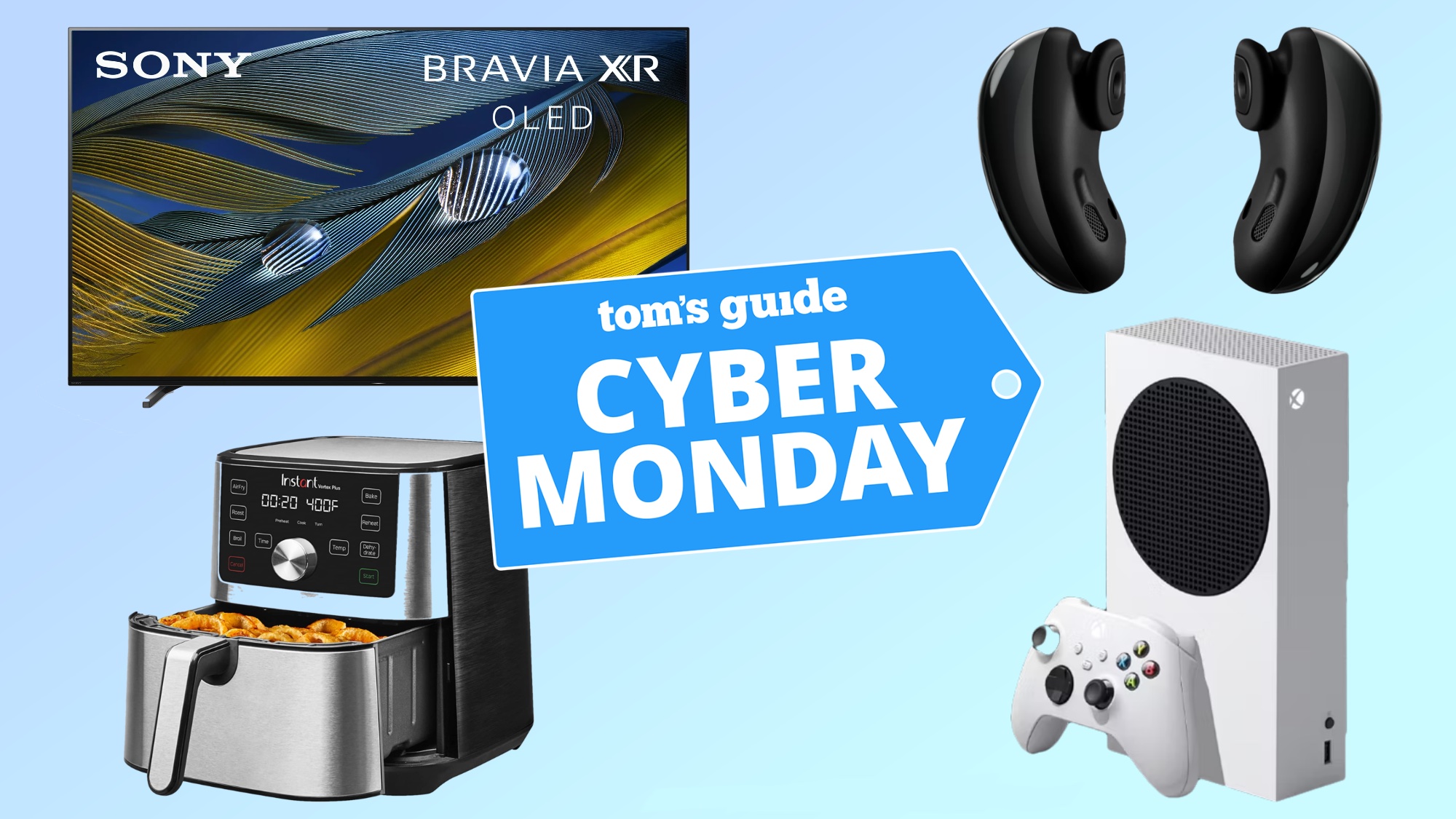 Sony OLED TV, Samsung Galaxy Buds Live, Instant Vortex Air Fryer and Xbox Series S with Cyber Monday deal tag