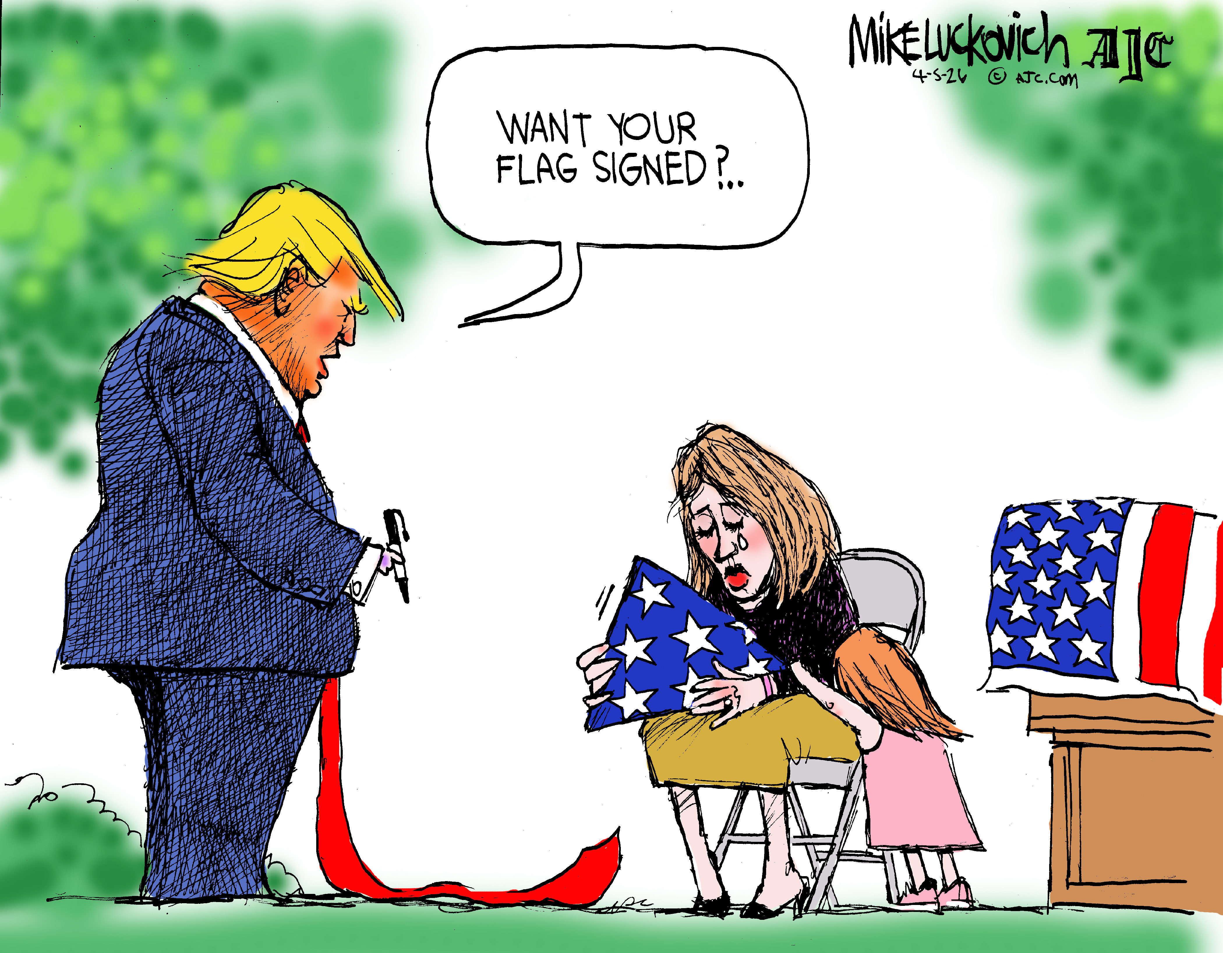 A political cartoon.