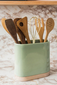 Williams Sonoma Ceramic Partitioned Utensil Holder