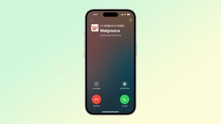 Incoming call with business logo via Apple Business Connect's Business Caller ID