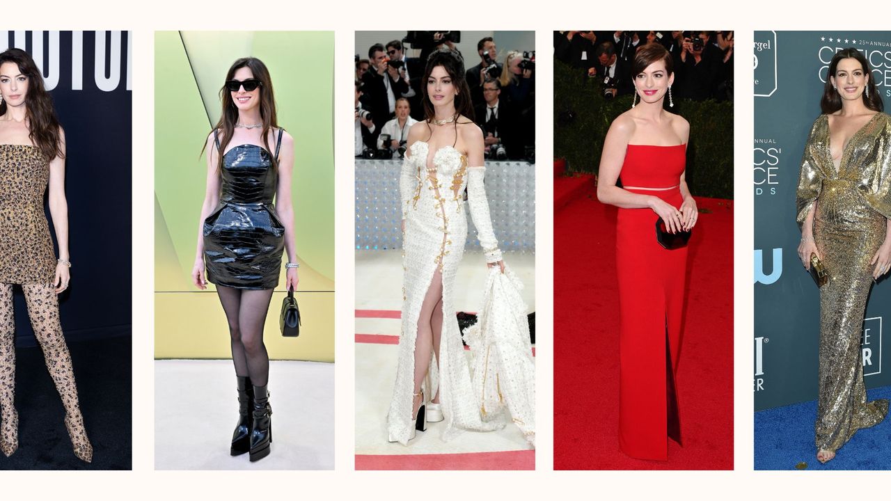 Anne Hathaway&#039;s best looks in a collage