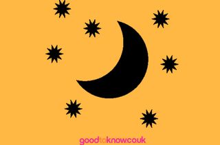 Moon and stars pumpkin carving pattern