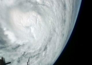 This still from a NASA video shows a view of Hurricane Sandy on Thursday, Oct. 25, as the Category 2 storm approached the Bahamas. The video was taken by cameras aboard the International Space Station 240 miles above Earth.