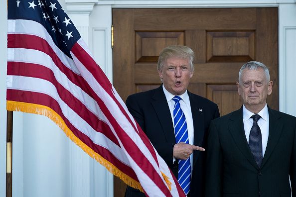 Donald Trump and James Mattis.