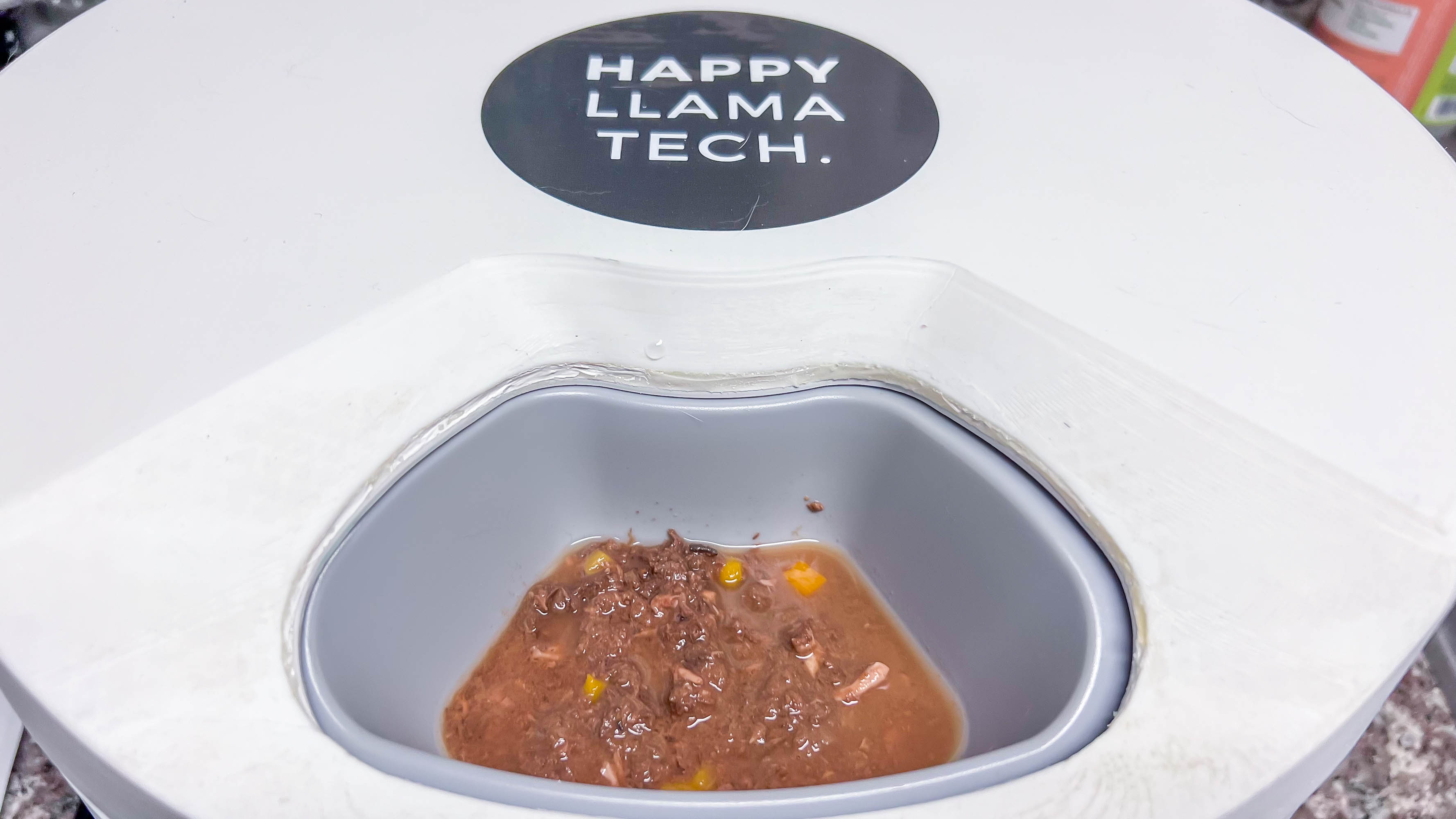 Happy Llama Tech Refrigerated Smart Feeder during testing