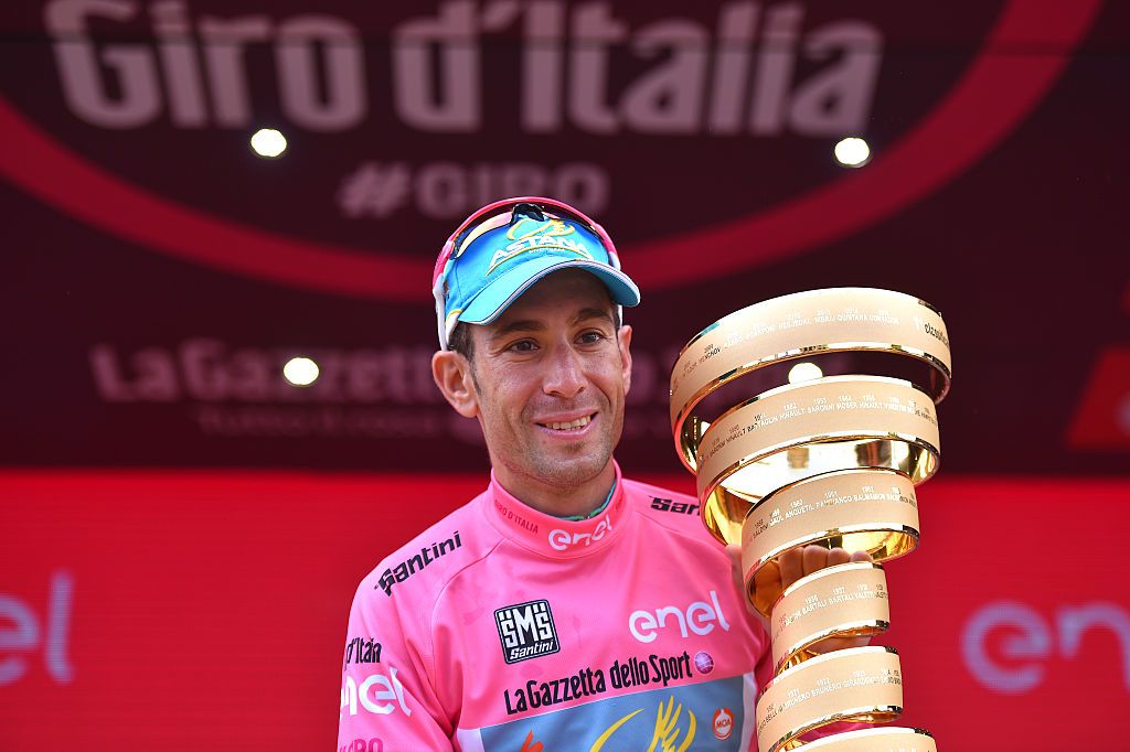 Cycling: 99th Tour of Italy 2016 / Stage 21
Podium / Vincenzo NIBALI (ITA) Pink Leader Jersey / Celebration / cup / trophe /
Cuneo - Torino (163km)/
Giro / Â© Tim De Waele
