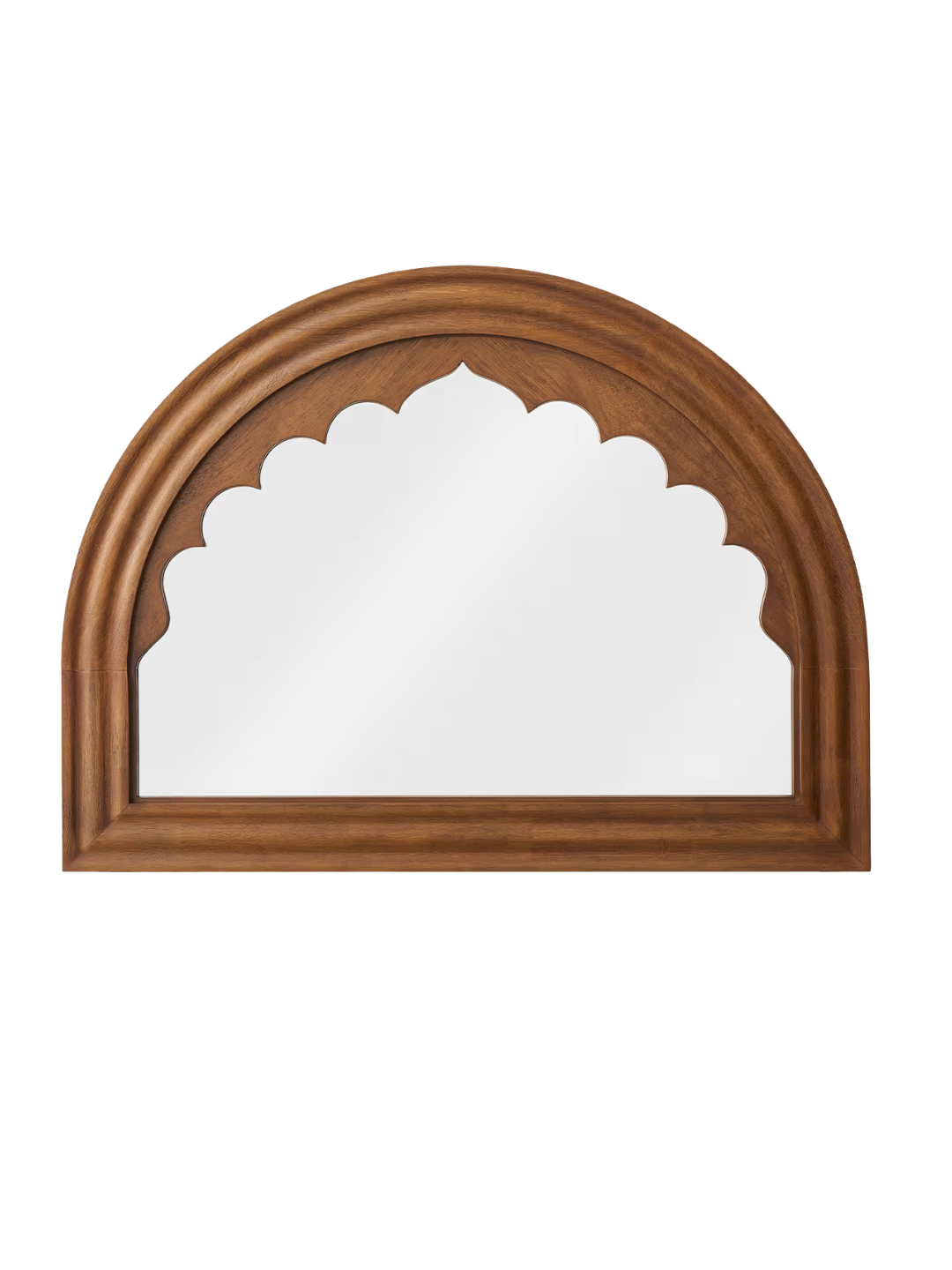 an ornately carved mirror