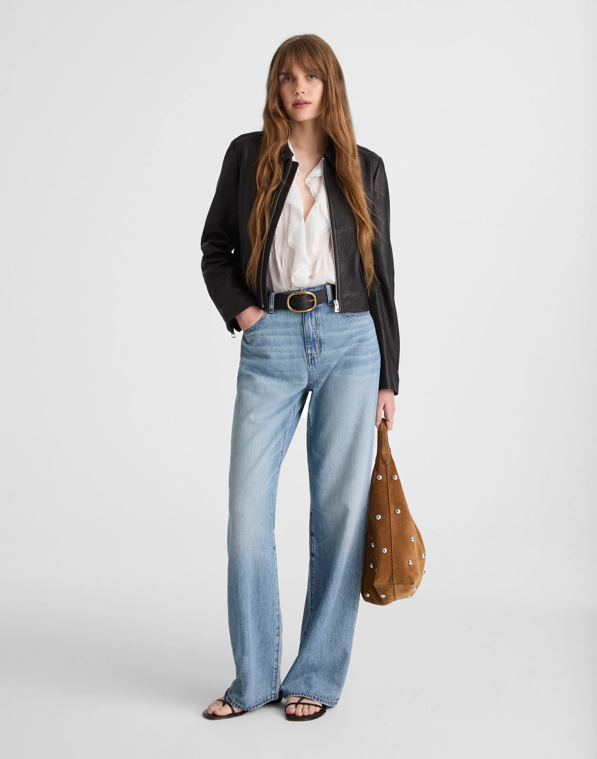 The Perfect Vintage Wide-Leg Jean in Airy Denim