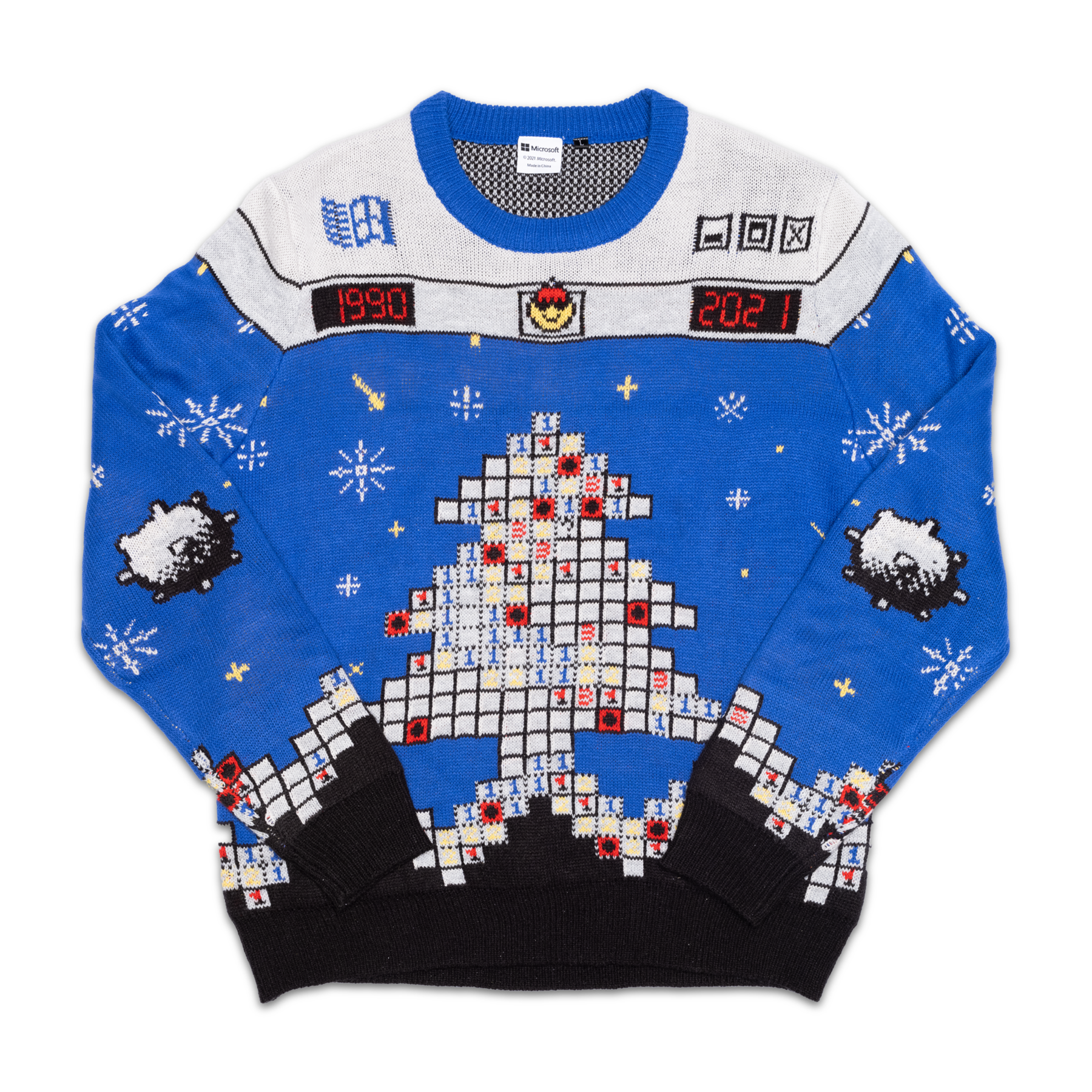 Microsoft minesweeper ugly sweater front