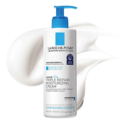 La Roche-Posay Lipikar Ap+ Triple Repair Moisturizing Cream, Face &amp;amp; Body Lotion for Dry Skin, Shea Butter &amp;amp; Niacinamide Moisturizer, Gentle Face &amp;amp; Body Cream for Dry, Rough &amp;amp; Sensitive Skin