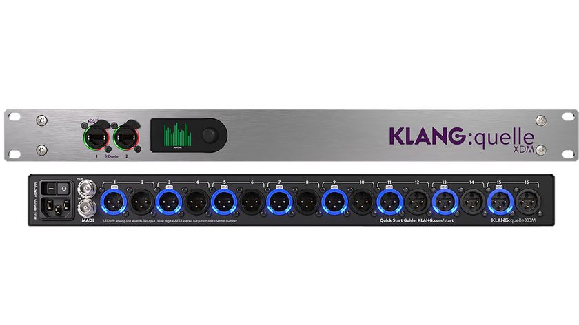 KLANG:quelle XDM, a versatile 1RU XLR breakout box that delivers seamless 32-bit digital-to-analog audio conversions from Dante or MADI inputs for professional setups. 