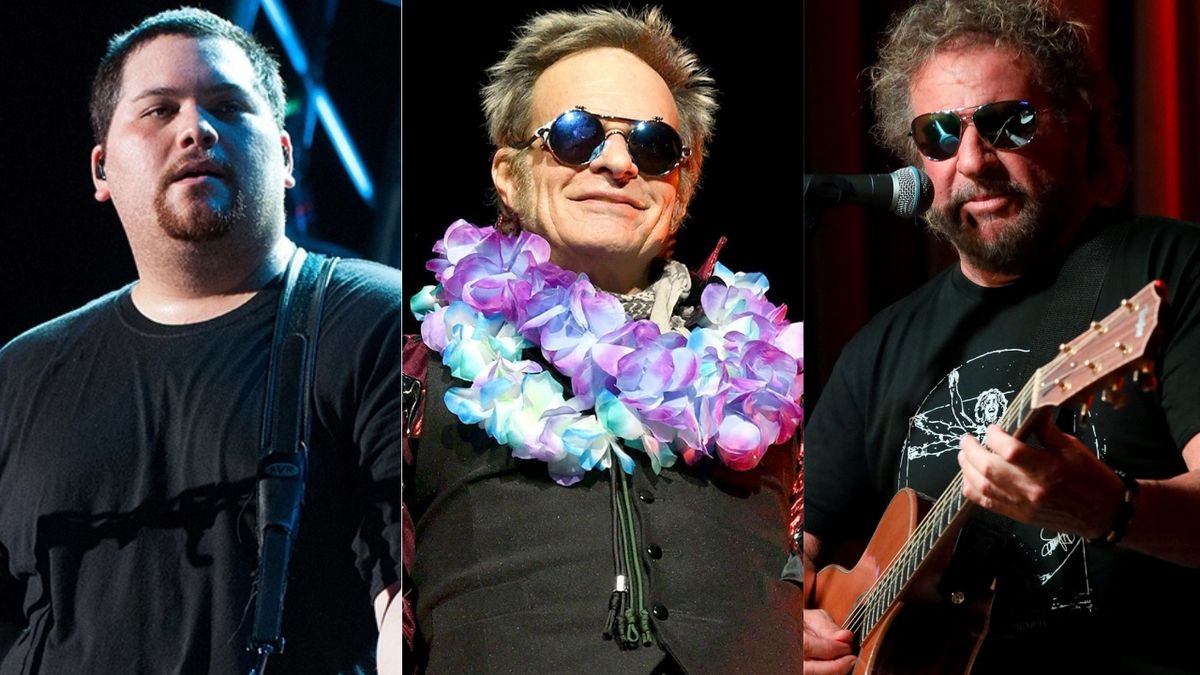 Wolfgang Van Halen, David Lee Roth and Sammy Hagar