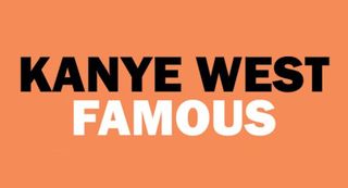 Kanye West Famous single cover art