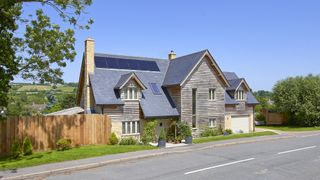 Self-build with solar panels