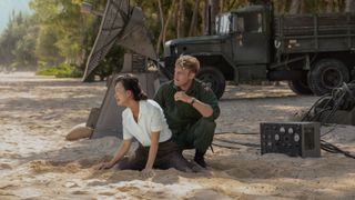 Wyatt Russell and Mari Yamamoto in Monarch: Legacy of Monsters