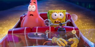 Patrick, SpongeBob, and Otto in The SpongeBob Movie: Sponge on the Run