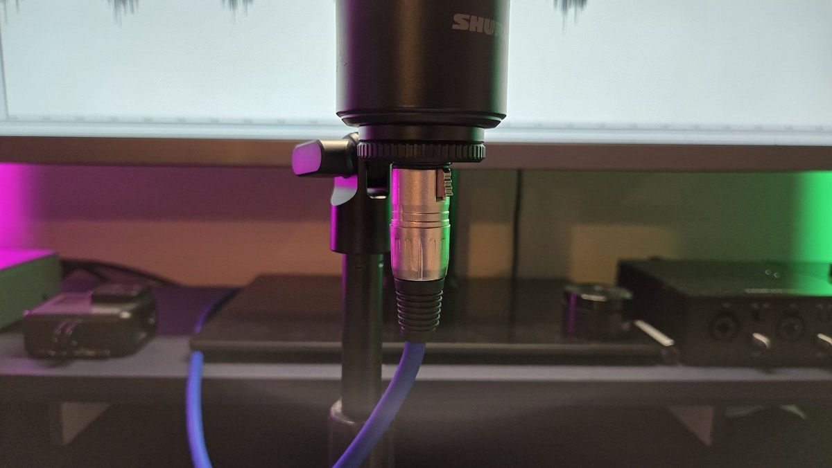 Shure SM4 microphone in this writer's home studio