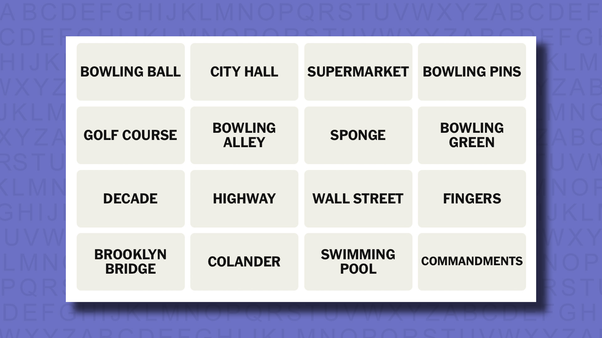 NYT Connections hints for game 793 on a purple background