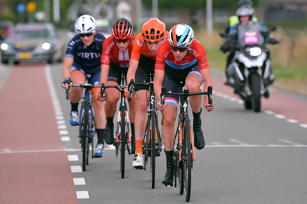 Christine Majerus (Boels Dolmans) leads the winning breakaway stage 4 Boels Ladies Tour