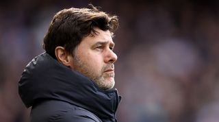 Chelsea manager Mauricio Pochettino looks on during his side's Premier League game against Sheffield United in April 2024.