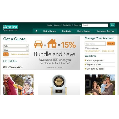 Amica image: Amica has an easy to navigate website.
