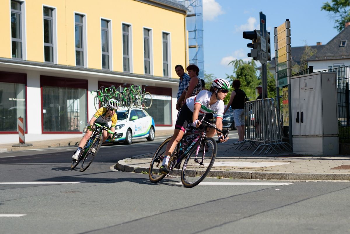 The breakaway two with a little over 10km to go at Th&Atilde;&frac14;ringen Rundfarht